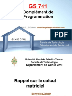 GS741-Rappel Sur Les Matrices