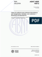 NBR 16612_Cabos de Potencia Para Sistemas Fotovoltaicos Nao Halogenados Isolados Com Cobertura Para Tensao de Ate 18kv