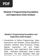 Module 5 Programming Foundation and Exploratory Data Analysis