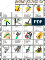 gardening tools vocabulary esl multiple choice test for kids