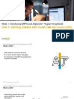 Unit 3: Getting Started With Core Data Services (CDS) : Week 1: Introducing SAP Cloud Application Programming Model