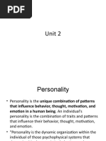 Unit 2 PPT Personality