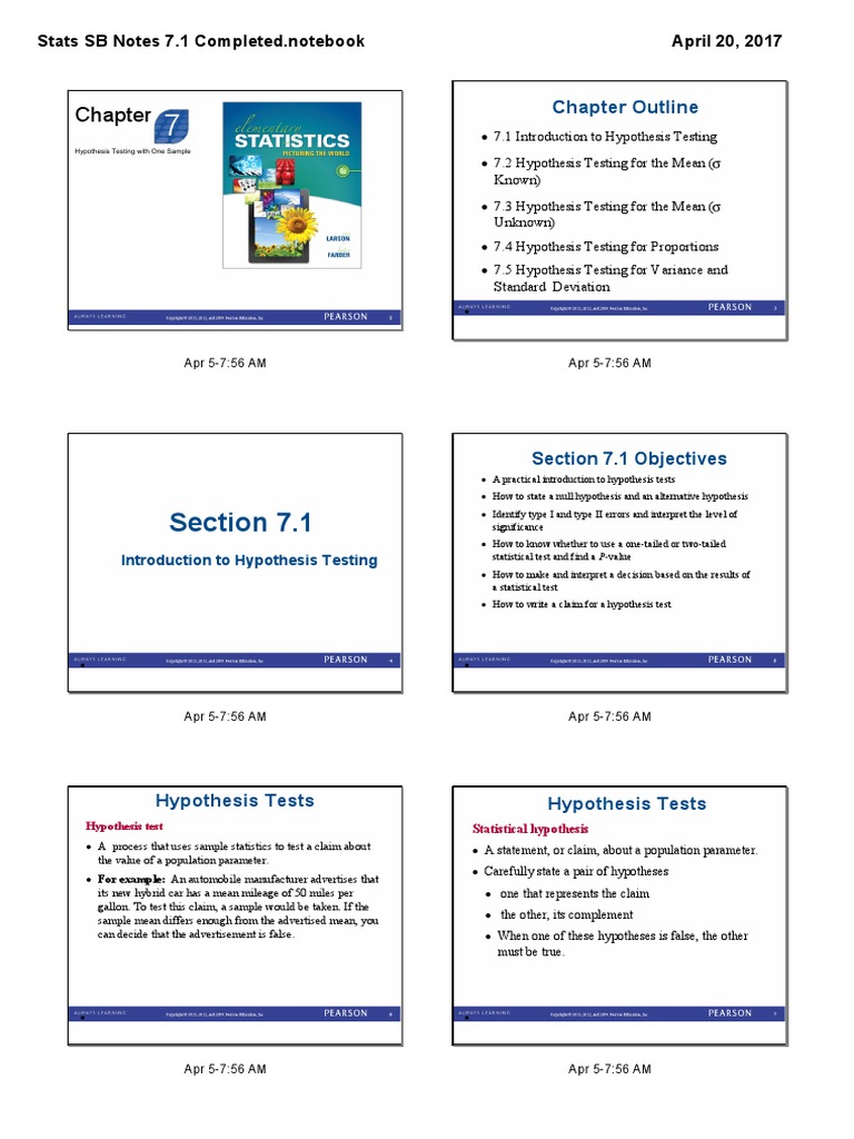 Introduction to Hypothesis Testing | PDF | Type I And Type Ii Errors ...