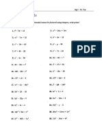 Factoring Trinomials