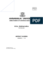 Annamalai University: M.Sc. Mathematics