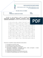 Os Seres Vivos e As Células Nome: Data: Professora: Leandra Da S Cunha Turma