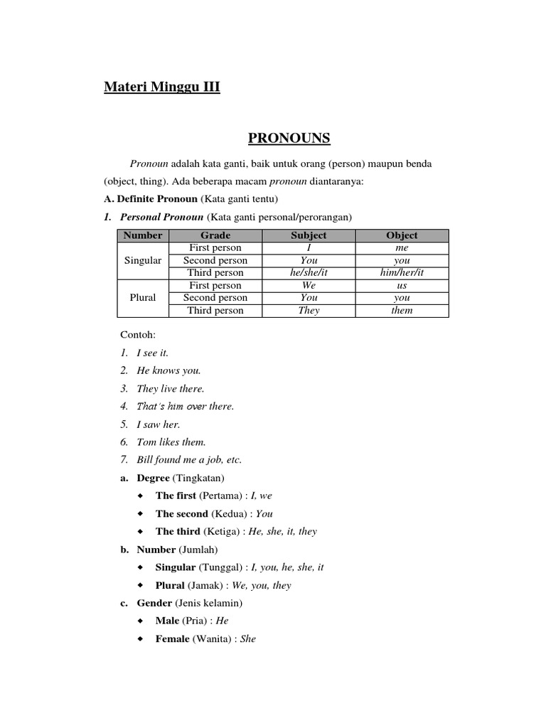 Understanding English Pronouns | PDF | Syntax | Linguistic Morphology