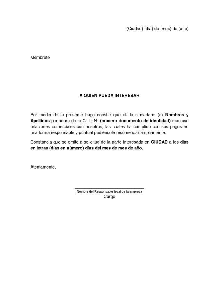 Modelo de Referencia Comercial