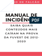 MANUAL DE INCIDÊNCIA DA FUVEST 2012-2020