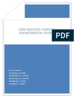 Case Analysis: Randall Departmental Stores