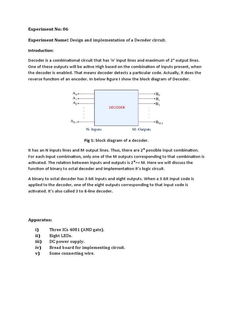 Binary To Octal Decoder PDF Logic Gate Computing