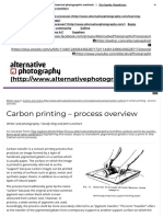 Carbon Printing - Process Overview Carbon and Carbro Formulas and How-To AlternativePhotograph