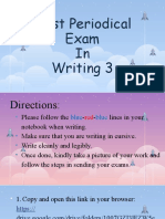 First Periodical Exam-Writing 3