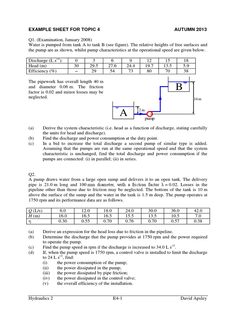Fluid Power Control Exercise 3 PDF Pump Jet Engine