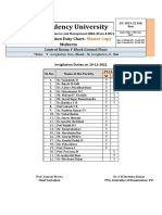 Presidency University: Invigilation Duty Chart-Midterm