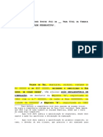 Declaração de simulação para penhora de crédito