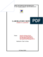 Laboratory Report: University of Science and Technology Faculty of Advanced Science and Technology