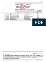 1st Intermediate Pre-Engineering Kinship GCU Lahore Merit List