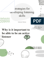 Strategies For Developing Listening Skills: Yurkevych Viktoriya