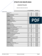 Extrato de Disciplinas: Administração