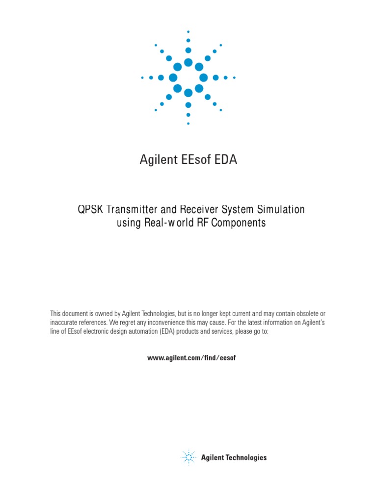 Agilent Eesof Eda QPSK Transmitter and Receiver System Simulation
