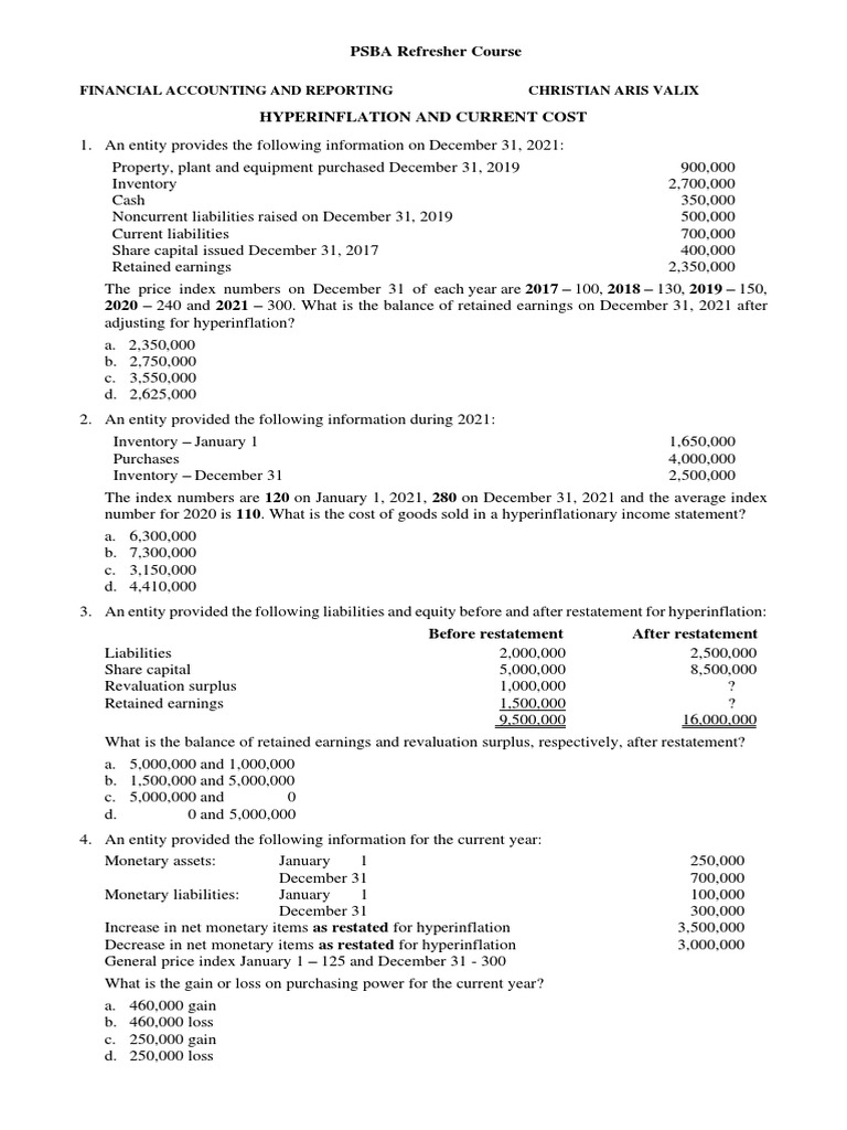 Hyperinflation and Current Cost | PDF | Economies | Financial Accounting