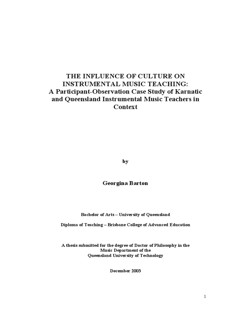 Cultural Impact on Music Teaching | PDF | Teachers | Music Education