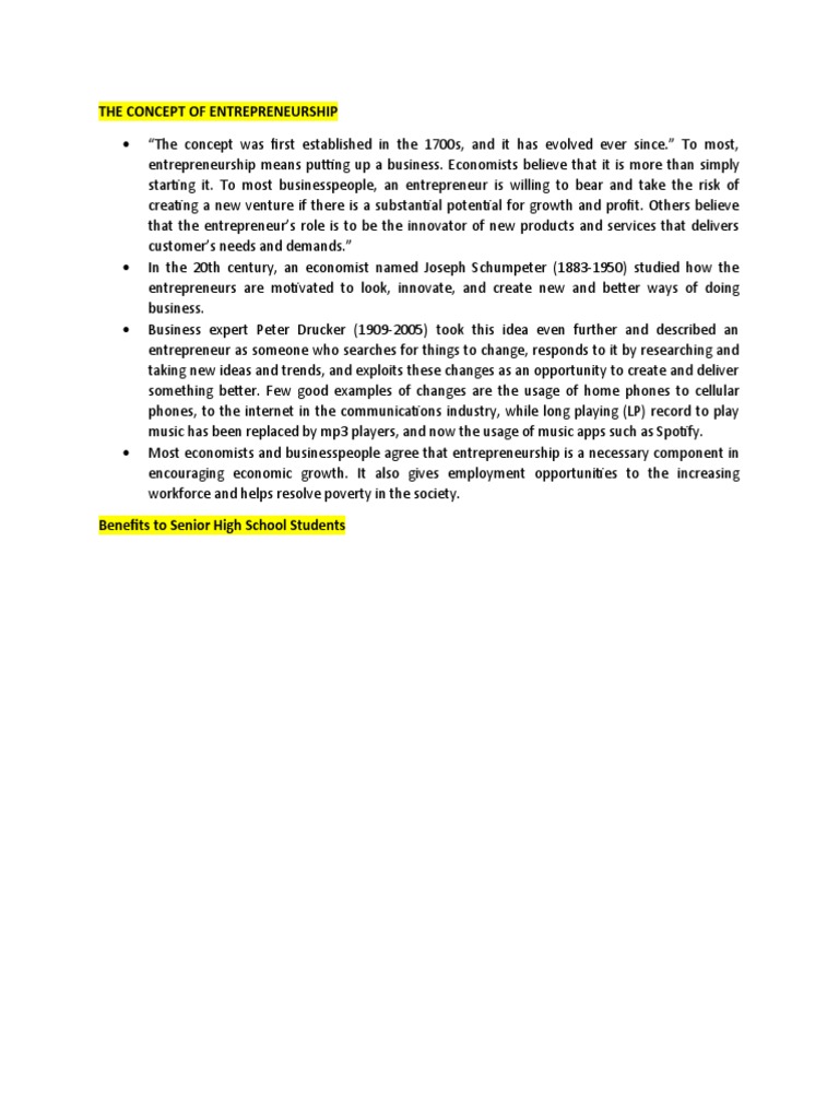 The Concept Of Entrepreneurship PDF