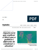 Alguém terá que explicar a Moro que a política é diferente de condenar e absolver | Opinião | EL PAÍS Brasil