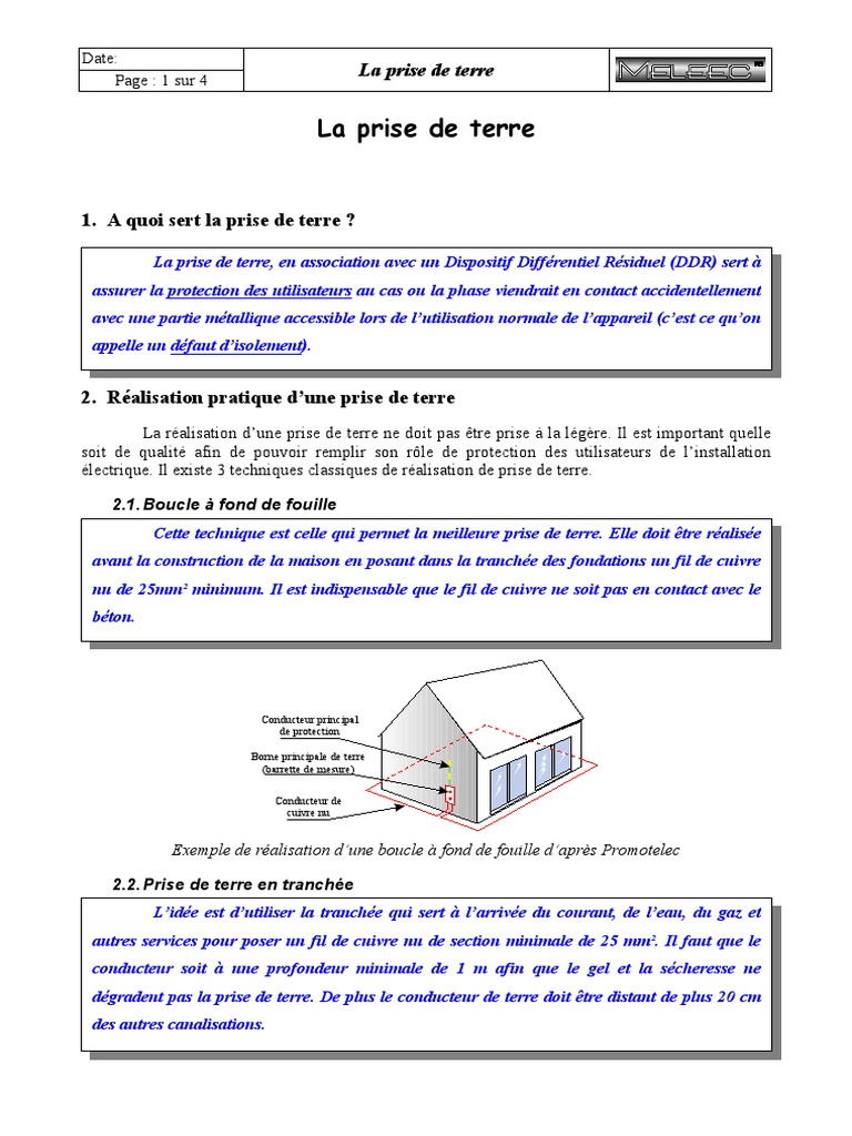 A Quoi Sert La Prise De Terre 09CP - La Prise de Terre | PDF | Matériaux | Électricité