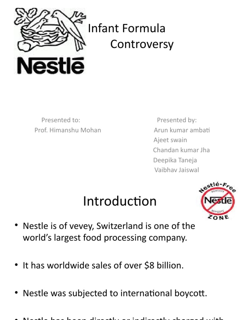 The Infant Formula Controversy PDF Infant Formula Nestlé