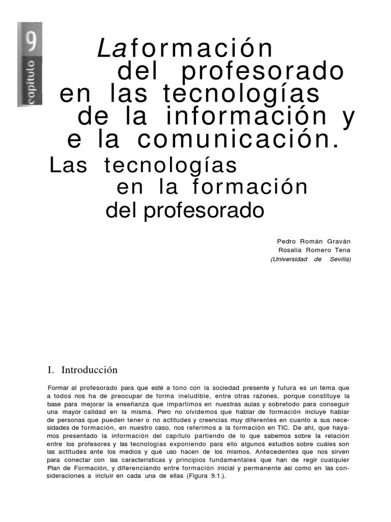 Formación del profesorado en TIC | PDF | Maestros | Plan de estudios