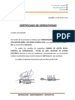 Certificado de Operatividad Vibroapizondor V143