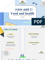 Review Unit 1: Food and Health: 6 Grade