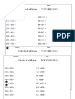 Calculs D'addition - . - TOP CHRONO !