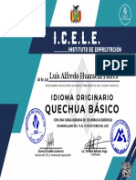 Luis Alfredo Certificado de Quechua