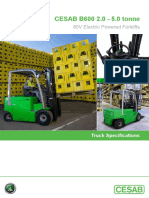 CESAB B600 2.0 - 5.0 Tonne: 80V Electric Powered Forklifts