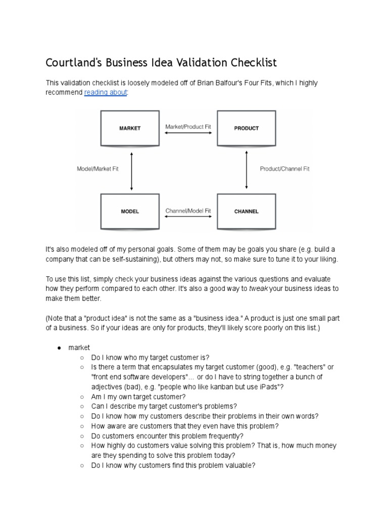Startup Idea Validation Guide | PDF | Small Business & Entrepreneurs ...