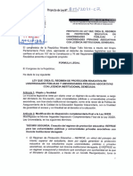 Proyecto de Ley de Perú Libre para Universidades No Licenciadas.