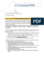Rapport Des Séances de Coaching KPMG Aout-Septembre 2021