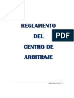 Reglamento Centro Arbitraje
