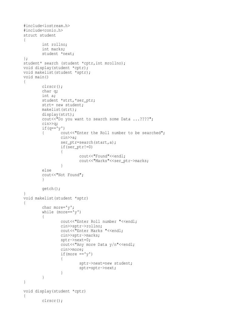 Link List in C++ | PDF