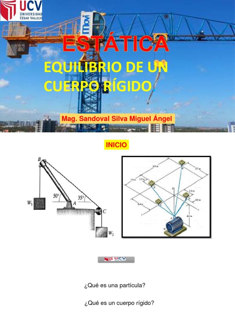 Equilibrio de Un Cuerpo Rígido | PDF | Fuerza | Eje