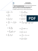 Practica Dirigida Nº 06 Integracion Definida, Cambio de Variable, Por Partes, Fracciones Parciales y Sustitucion Trigonométrica.