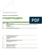 Electronic Invoice Data Dictionary