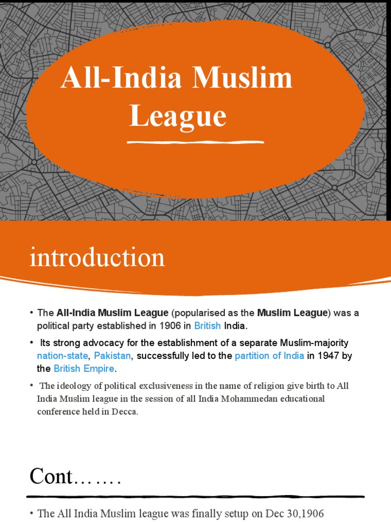 All India Muslim League Slideshare | PDF | All India Muslim League ...