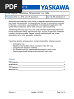 Product Note: Sigma-7 Gearmotor Temperature Test Data