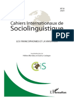 Cahiers Internationaux de Sociolinguistique 2021-1 (N° 18)