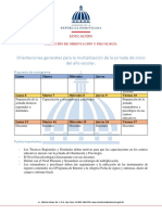 Orientación y Psicología: Propuesta de cronograma para la jornada de inicio del año escolar