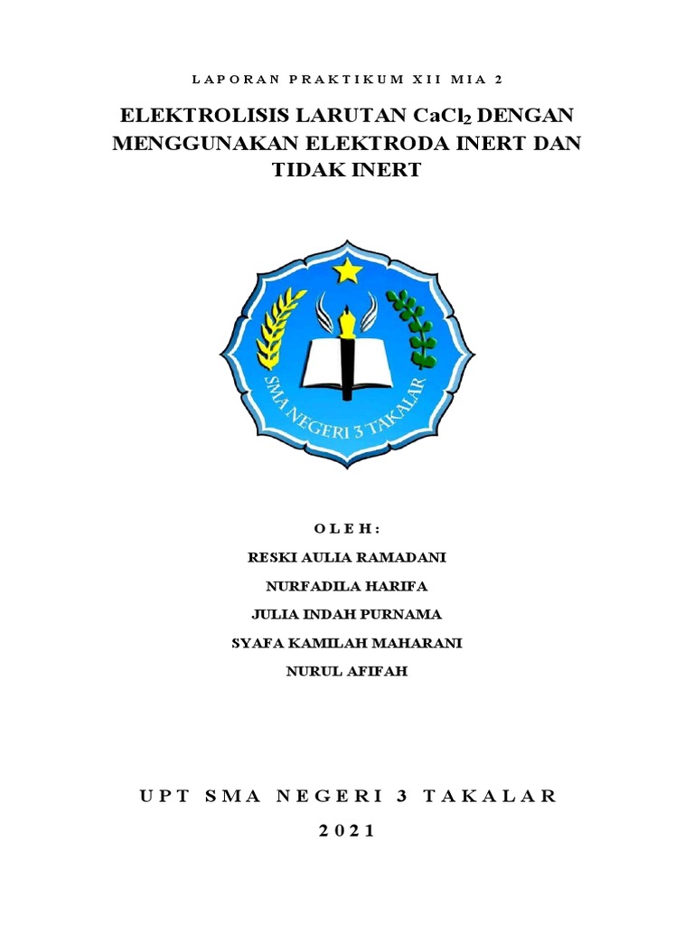 Elektrolisis CaCl2: Elektroda Inert vs Non-Inert | PDF